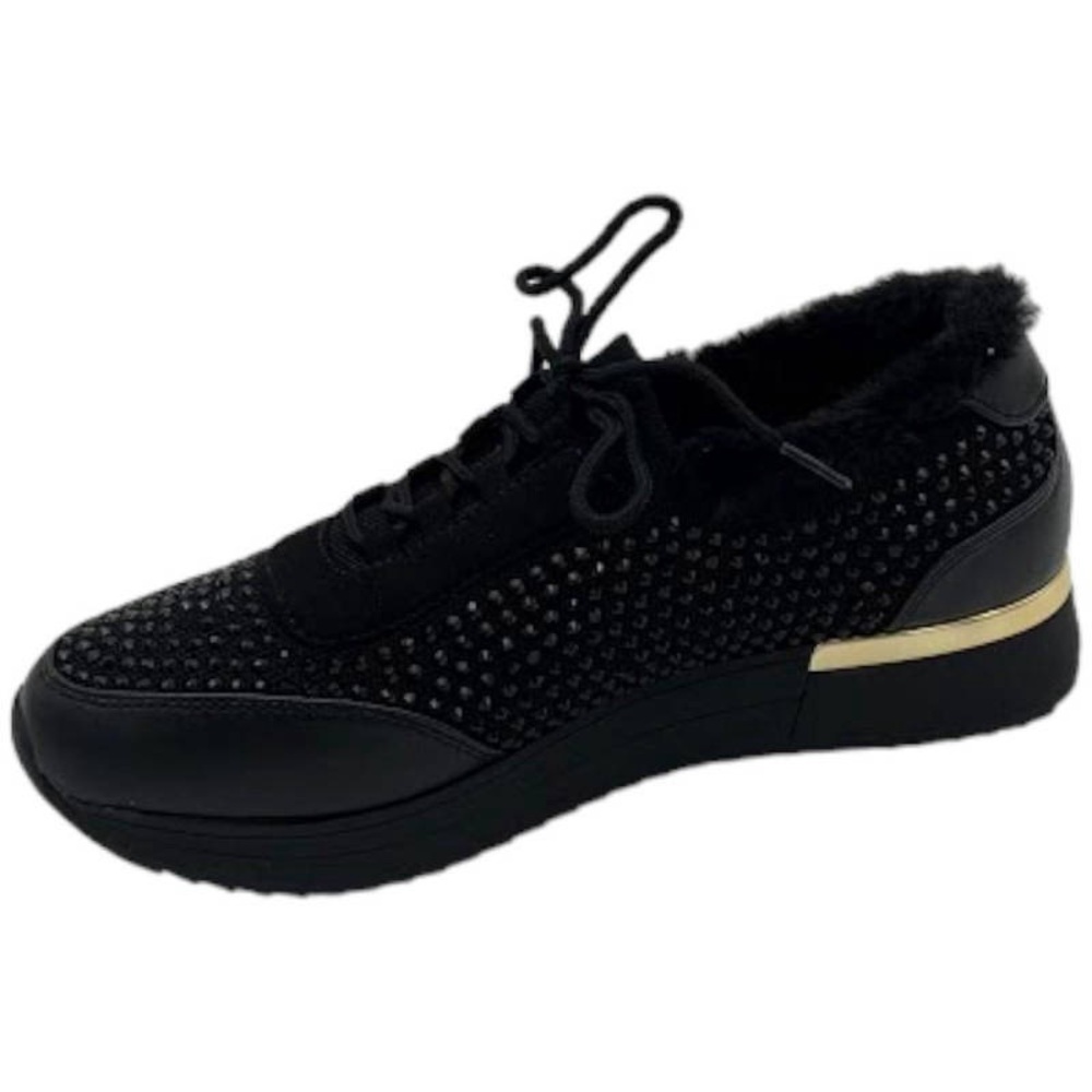 Kenneth Cole Reaction Black Sneakers with Gold Detail